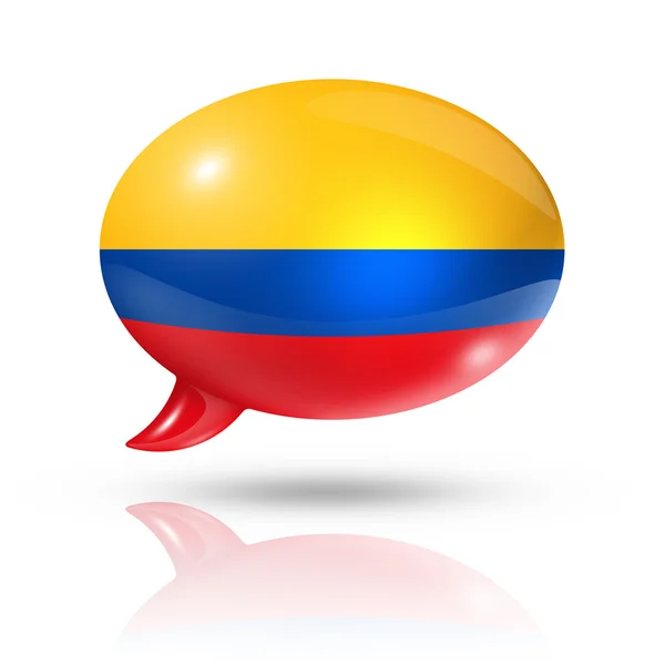 Colombiaanse vlag tekstballon — Stockfoto