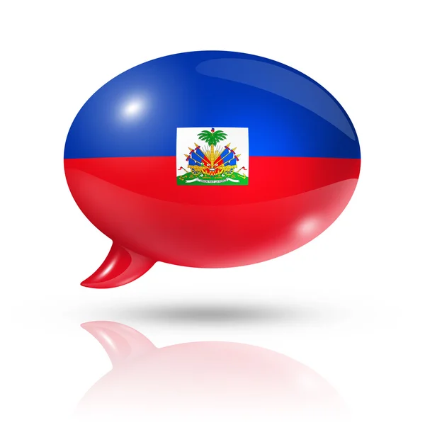 Haitin lippu puhe kupla — kuvapankkivalokuva