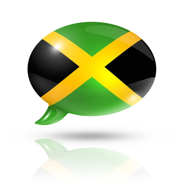 Jamaicas flagga pratbubbla — Stockfoto