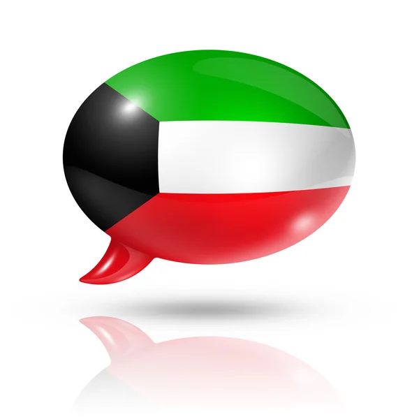 Kuwaiti flag speech bubble — Stock Photo, Image