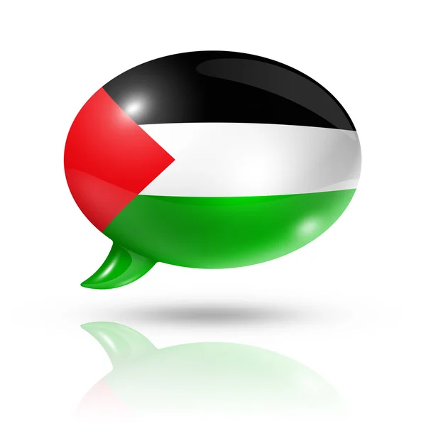 Bolha de discurso bandeira palestina — Fotografia de Stock