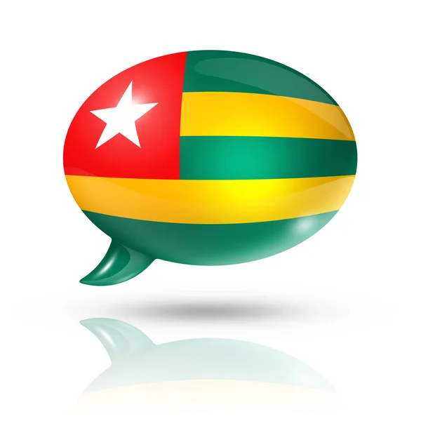 Bulle de discours drapeau togolais — Photo