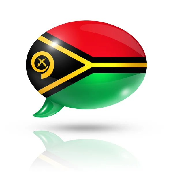 Vanuatu flag speech bubble — Stock Photo, Image