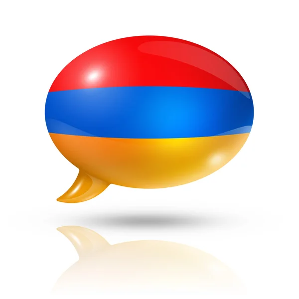 Ermenistan bayrağı konuşma balonu — Stok fotoğraf