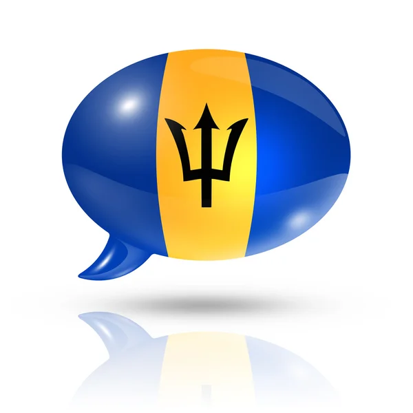 Barbados flagga pratbubbla — Stockfoto