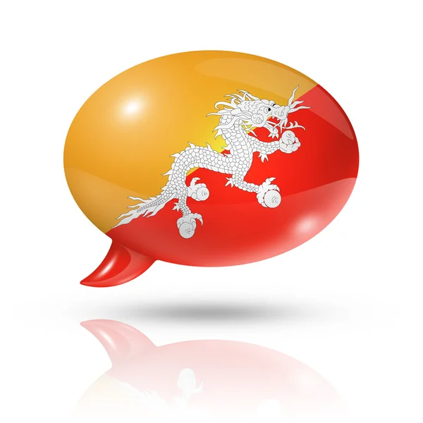 Bhutan flag speech bubble — Stock Photo, Image