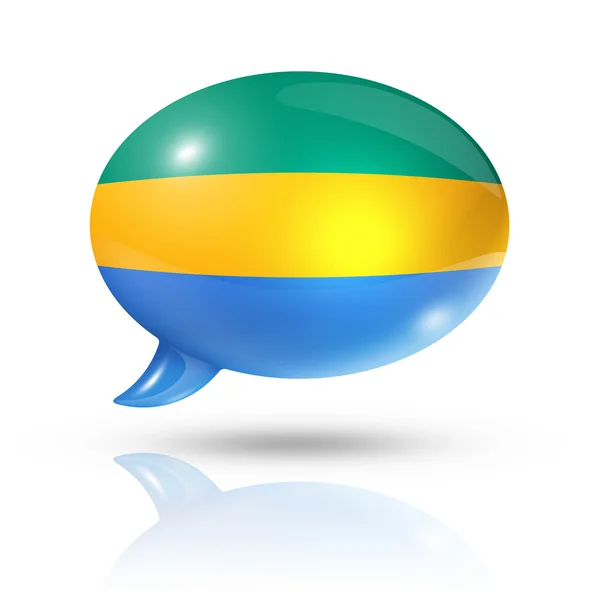 Gabonees vlag tekstballon — Stockfoto