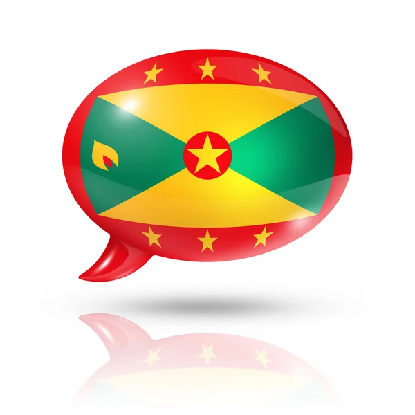 Bulle de discours drapeau Grenade — Photo