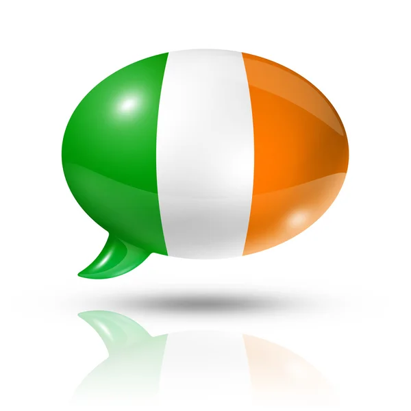 Irish flag speech bubble — Stock Photo, Image