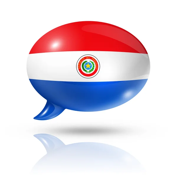Paraguayi zászló beszéd buborék — Stock Fotó