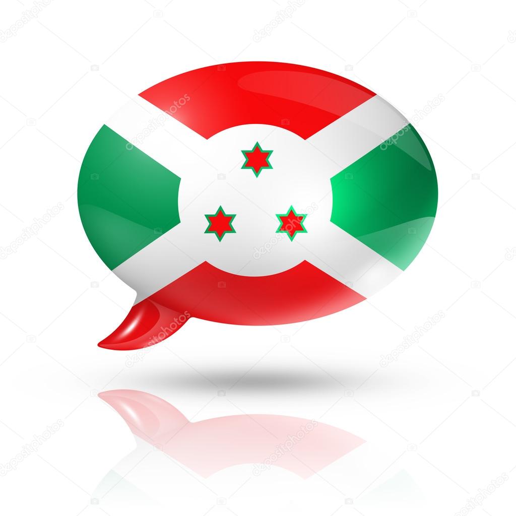 Burundian flag speech bubble