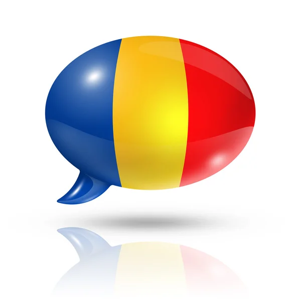 Chadische Flagge Sprechblase — Stockfoto