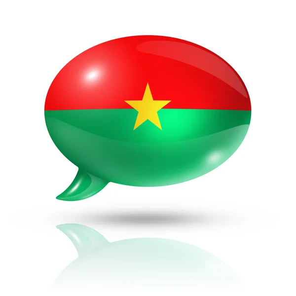 Burkina Faso Flagge Sprechblase — Stockfoto