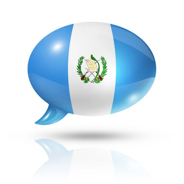 Guatemalan flag speech bubble — Stock Photo, Image