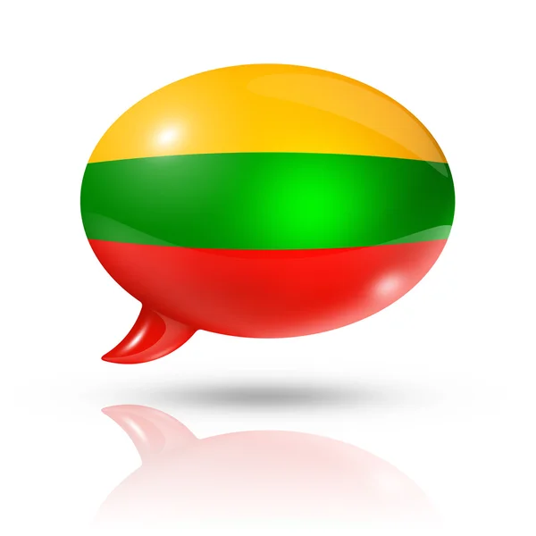 Litauische Flagge Sprechblase — Stockfoto