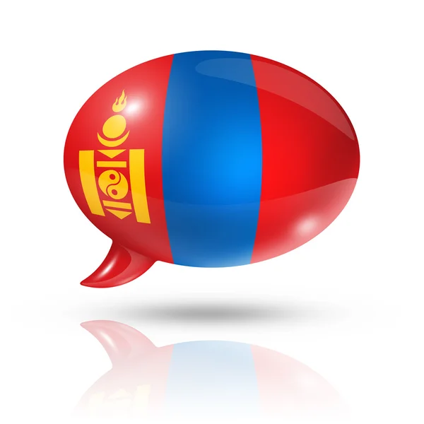 Drapeau Mongolie bulle discours — Photo