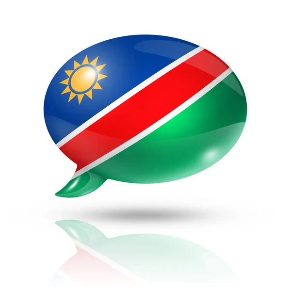 Vlajka Namibie bublinu — Stock fotografie