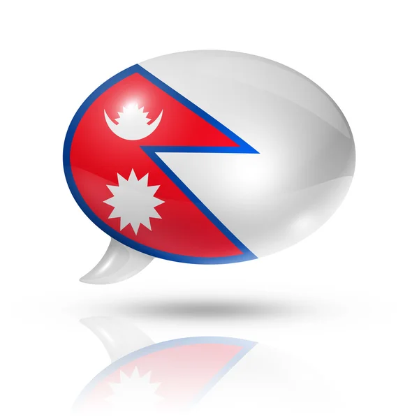 Bolla discorso bandiera nepalese — Foto Stock