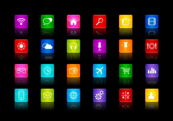 Desktop-Icons Sammlung — Stockfoto