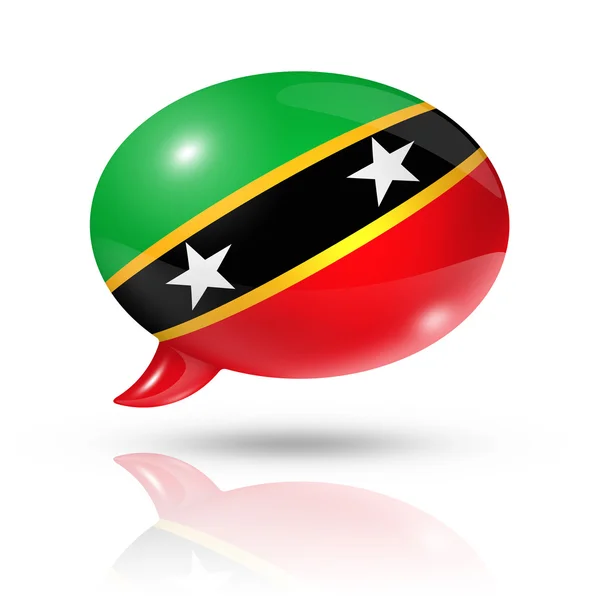 Saint Kitts And Nevis flag speech bubble — Stock Photo, Image