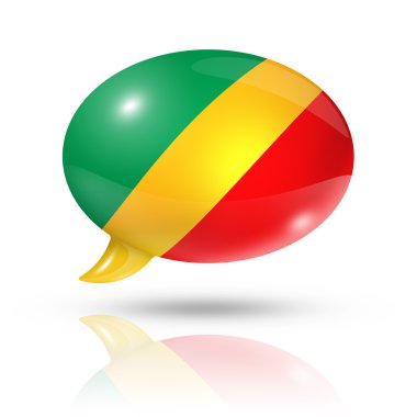 Republic of the Congo flag speech bubble clipart