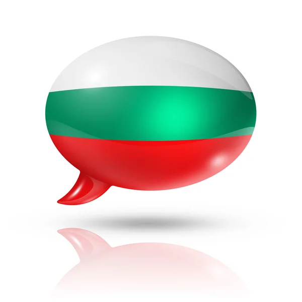 Sprachblase mit bulgarischer Flagge — Stockfoto
