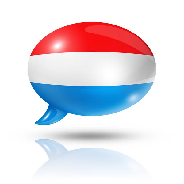 Burbuja de discurso bandera de Luxemburgo —  Fotos de Stock