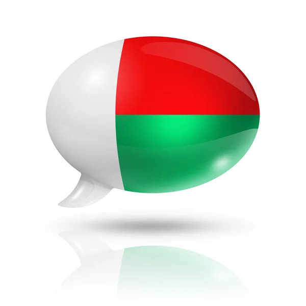 Madagascar flag speech bubble — Stock Photo, Image