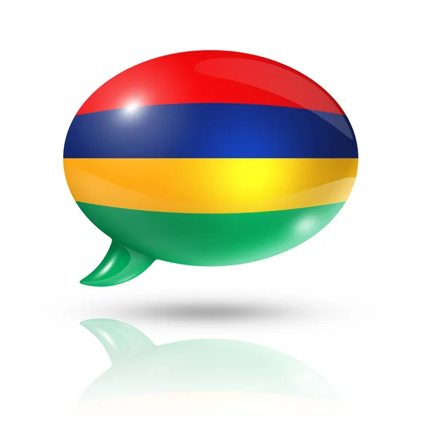 Mauritius bayrak konuşma balonu — Stok fotoğraf