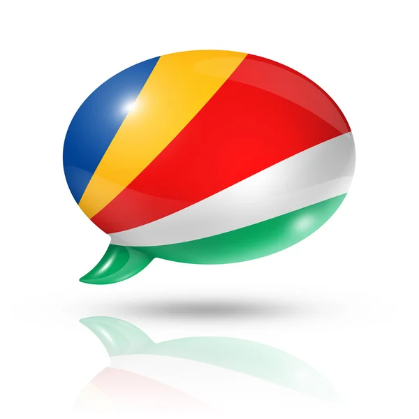 Seychelles flag speech bubble — Stock Photo, Image