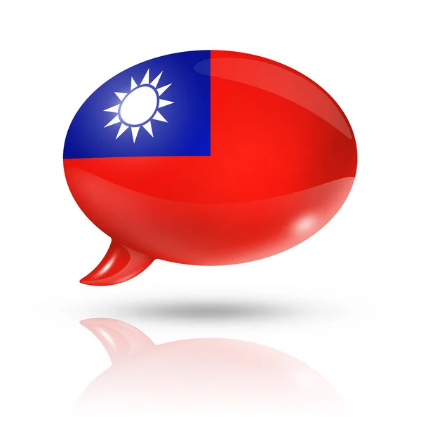 Bandera taiwanesa burbuja de discurso — Foto de Stock