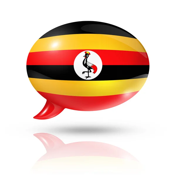 Ugandan flag speech bubble — Stock Photo, Image