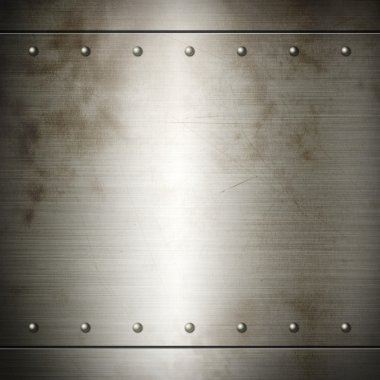 Old steel riveted brushed plate texture clipart