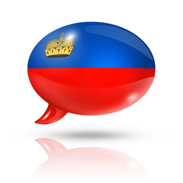 Liechtenstein flag speech bubble — Stock Photo, Image