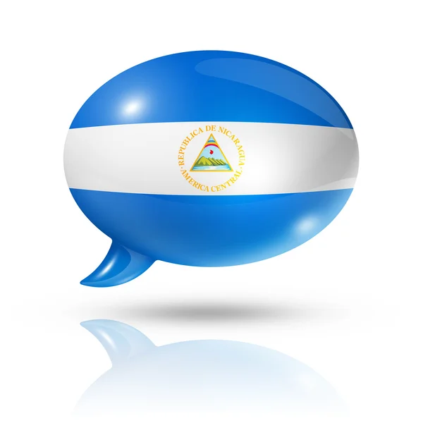 Nicarágua bandeira discurso bolha — Fotografia de Stock