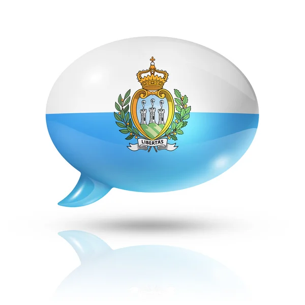 San Marino flag speech bubble — Stock Photo, Image