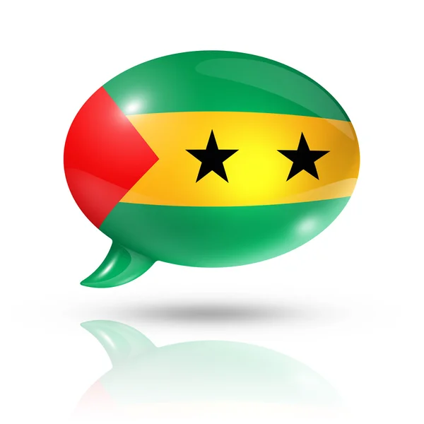 Sao Tome and Principe flag speech bubble — Stock Photo, Image