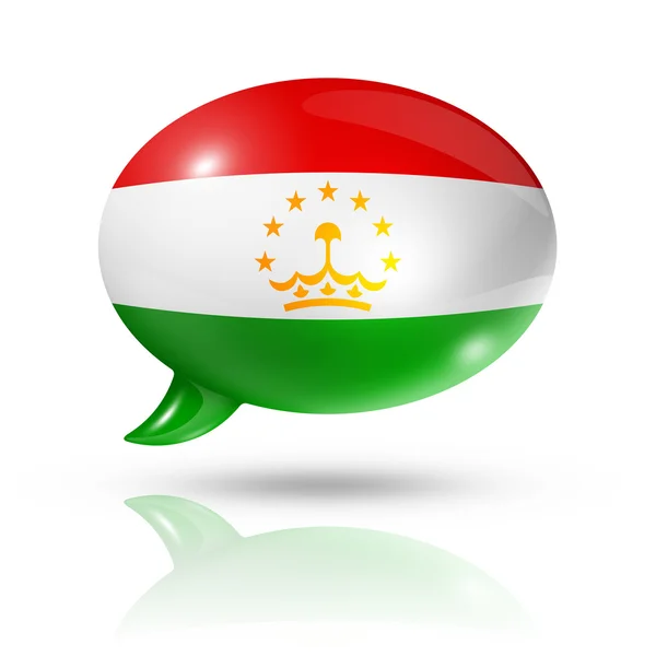Tagikistan bandiera discorso bolla — Foto Stock
