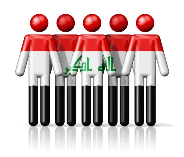 Bandeira do Iraque em figura de pau — Fotografia de Stock