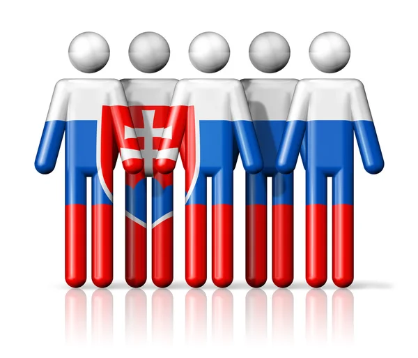 Прапор Словаччини на палицю фігура — стокове фото