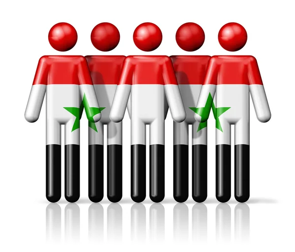 Flag of Syria on stick figure — Stock Photo, Image