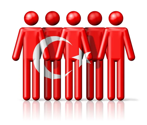 Türkiye'nin bayrak sopa şekil üzerinde — Stok fotoğraf