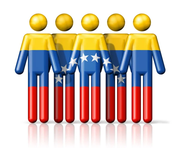 Флаг Венесуэлы по фигуре палки — стоковое фото