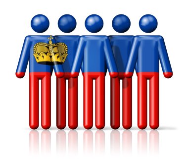 Lihtenştayn bayrağı üzerinde sopa rakam