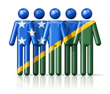 Flag of Solomon Islands on stick figure