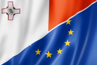 Malta and Europe flag