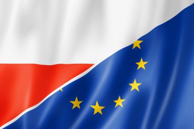 Poland and Europe flag