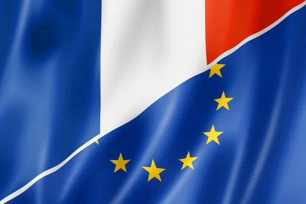 Bandera de Francia y Europa —  Fotos de Stock