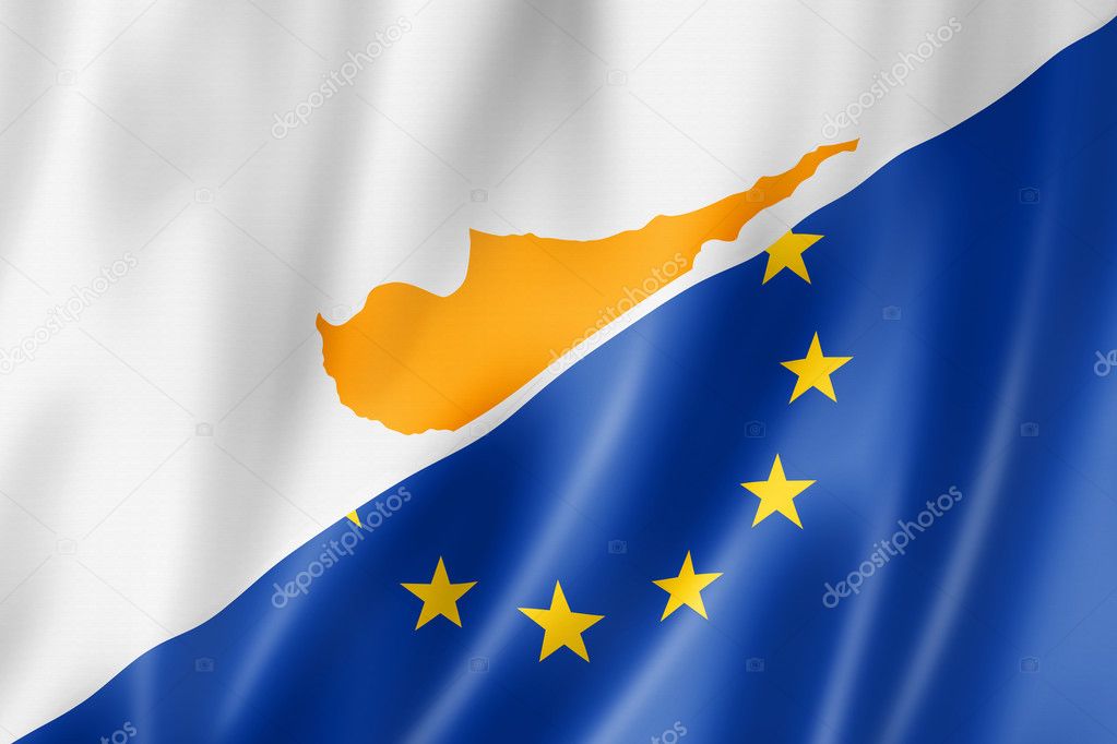 Cyprus and Europe flag