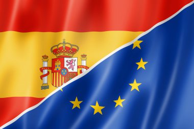 Spain and Europe flag